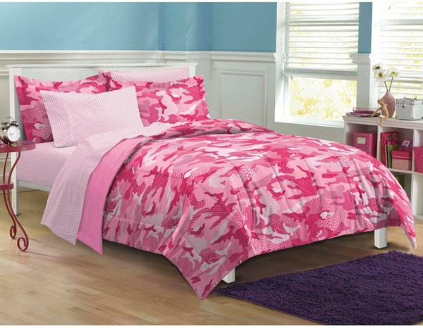 ideen-schlafzimmer-inspiration- schlafzimmer-gestalten-schöne-bettwäsche-rosa