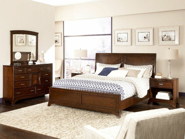 schlafzimmer-aus-massivholz-cooles-interieur-weißer-teppich