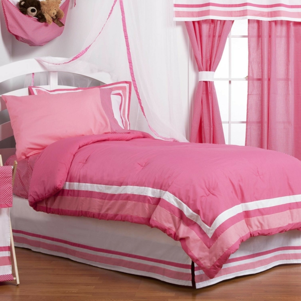 schlafzimmer-einrichten-schöne-bettwäsche-rosa-schlafzimmer-ideen-bettwäsche--