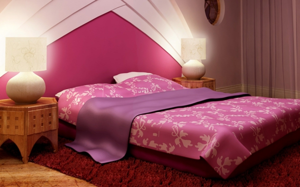 schlafzimmer-einrichten-schöne-bettwäsche-rosa-schlafzimmer-ideen-elegante-bettwäsche--