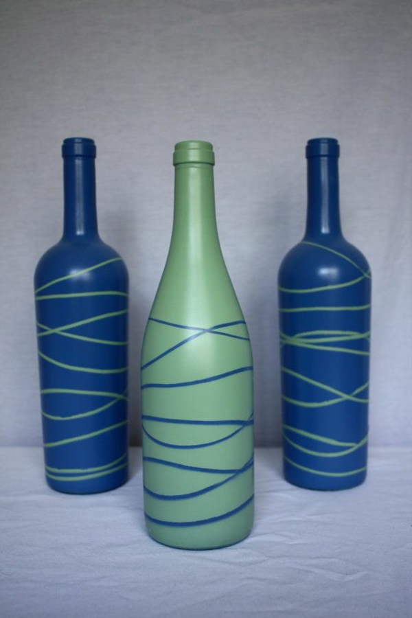 vasen-dekorieren-blaue-und-grüne-farbe