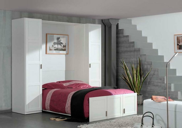 weiße-schlafzimmermöbel-einrichtungsideen-raumsparend-kleine-wohnungen-