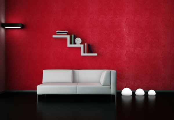 wohnzimmer-gestalten-wohnzimmer-einrichten-einrichtugsideen-wohnzimmer-moderne-wandgestaltung-weißes-sofa-rote-wand