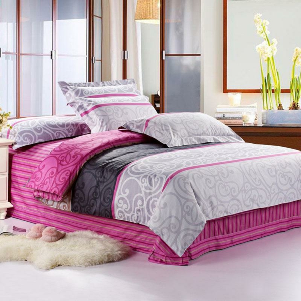 wunderbares-schlafzimmer-einrichten-schöne-bettwäsche-rosa-schlafzimmer-ideen Bettwäsche in Rosa