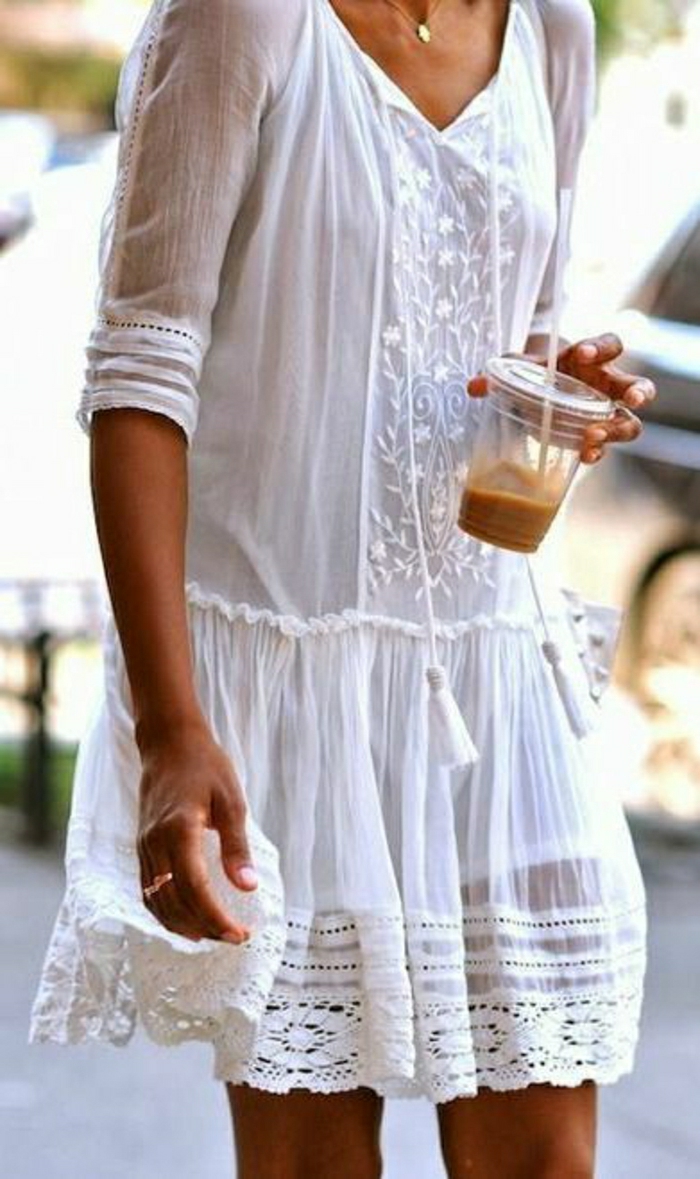 Boho-Chic-Kleid-weiß-Sommer-Kaffee