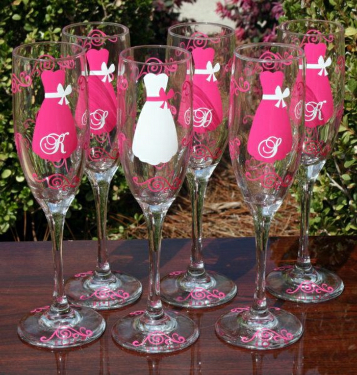 Braut-Party-Champagner-Gläser