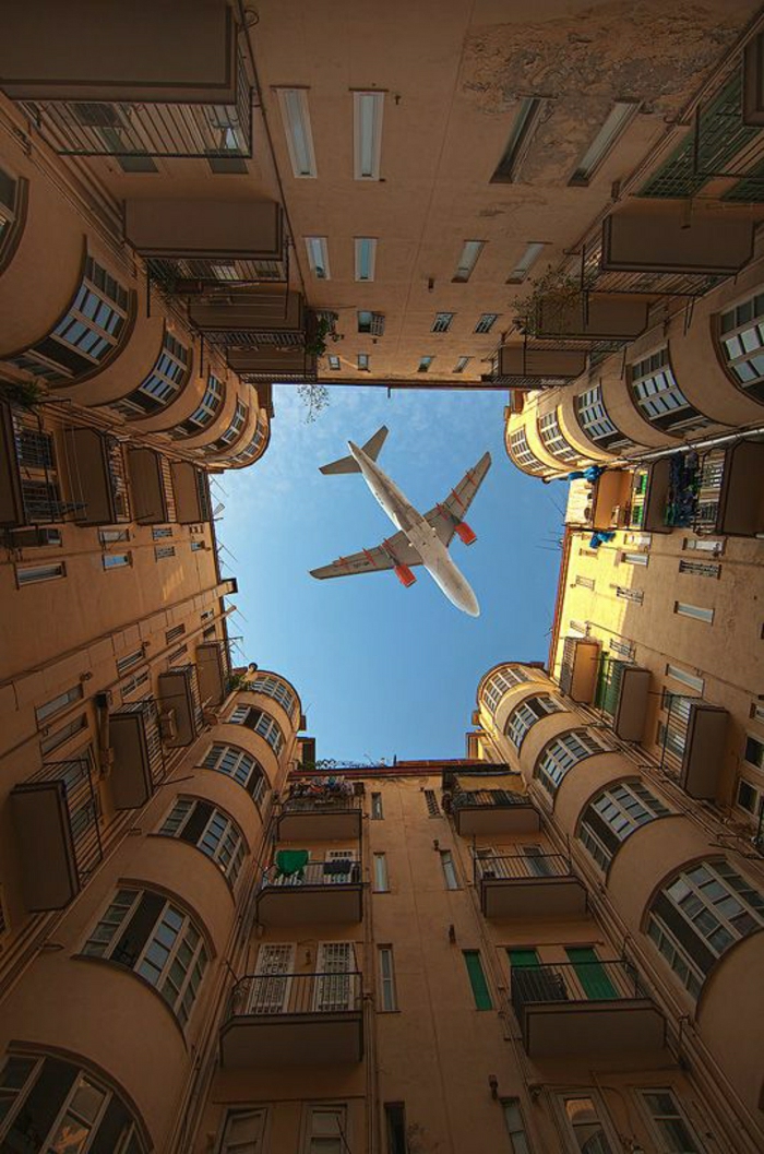 Flugzeug-Wohngebäude