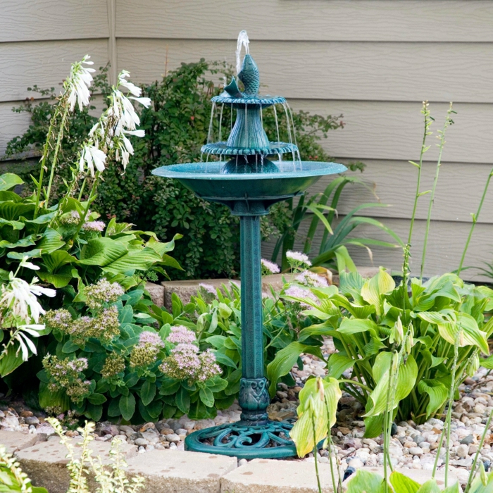 Bambus Wasserbrunnen Für Garten & Innenräume - Handgefertigte Dekoration Mit 2 Löchern