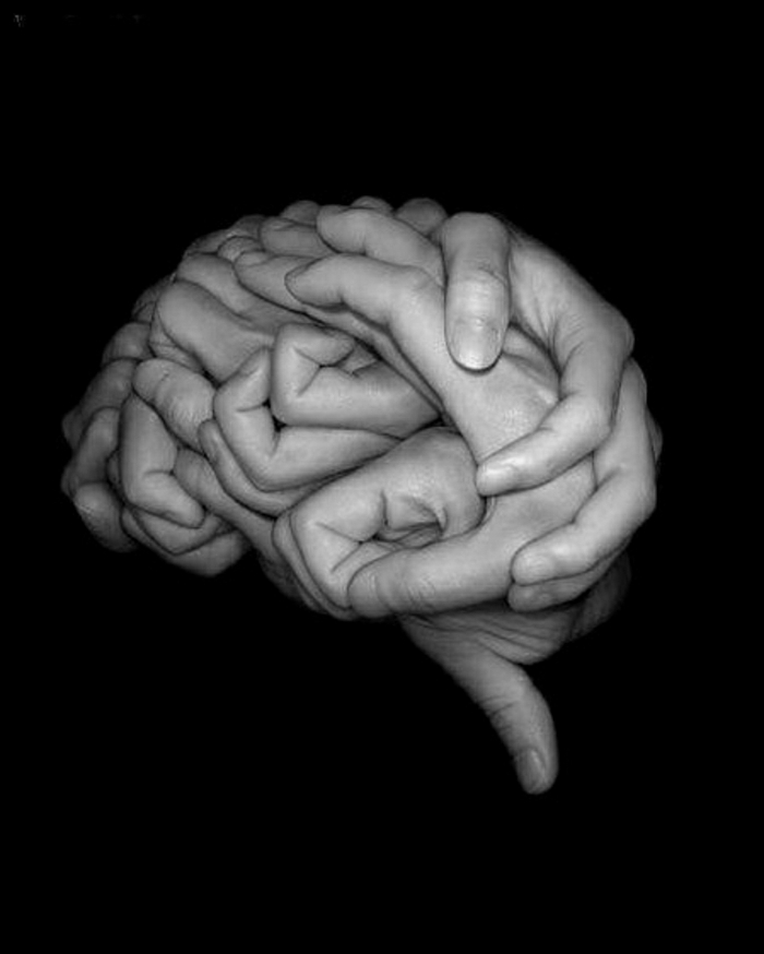 Hände-Gehirn-Form