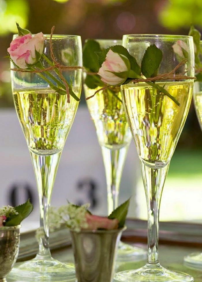 Rose-Champagner-Gläser
