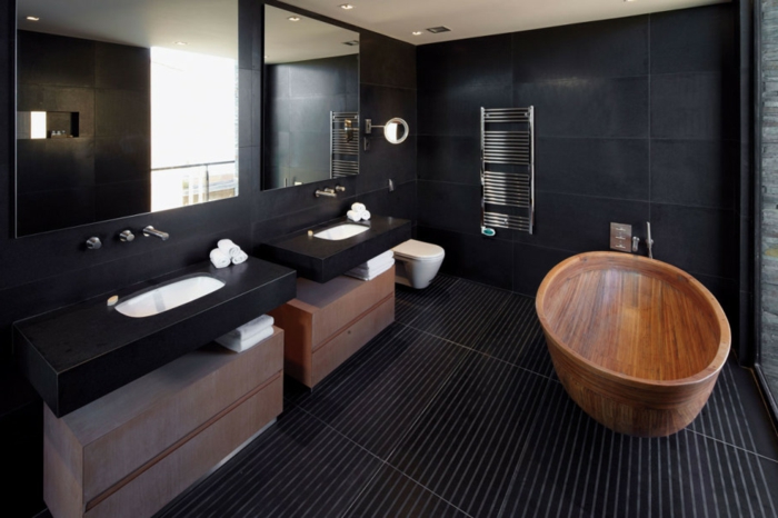 badezimmer-in-schwarz-einmaliges-aussehen-moderne-badewanne