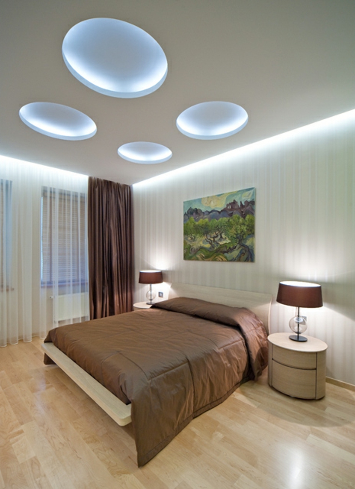 deckenbeleuchtung-für-schlafzimmer-modernes-interieur