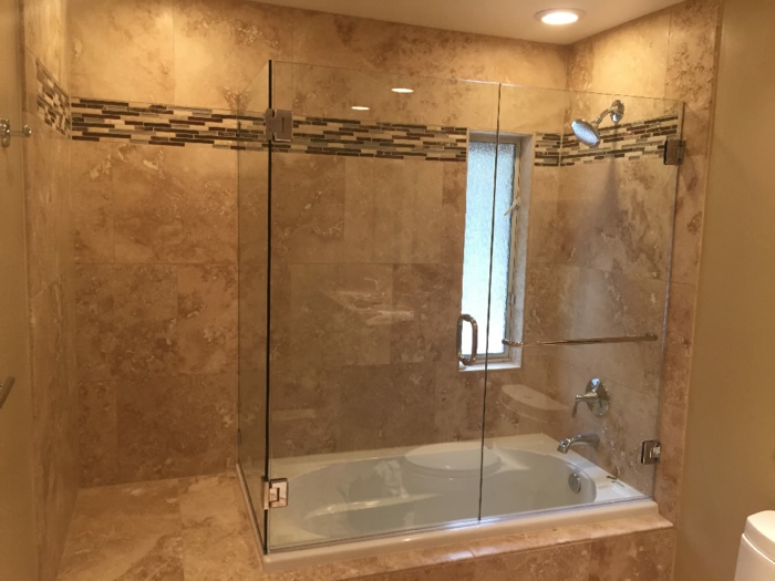 frameless-glass-shower-enclosure-with-double-set-of-doors