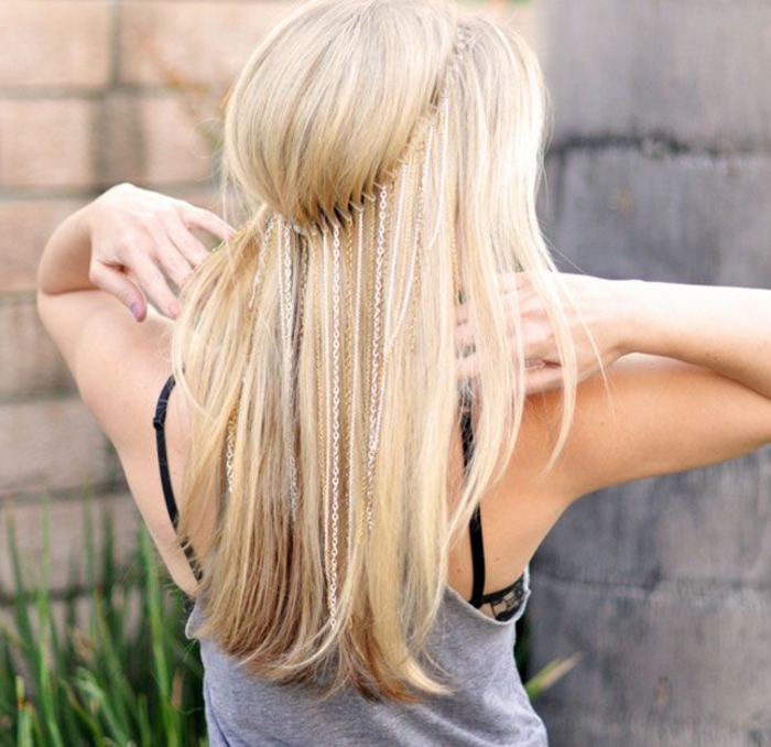 frisuren-mit-haarband-wunderschöne-blonde-glatte-haare