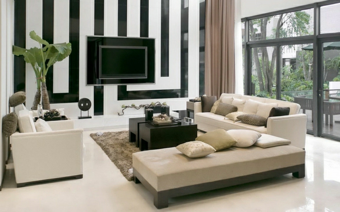 gorgeous-elegant-drawing-room-interior-design-black-and-white-tv-wall-panel-modern-khaki-sofa-set-with-simple-dark-wood-coffee-table-drawing-room-inte