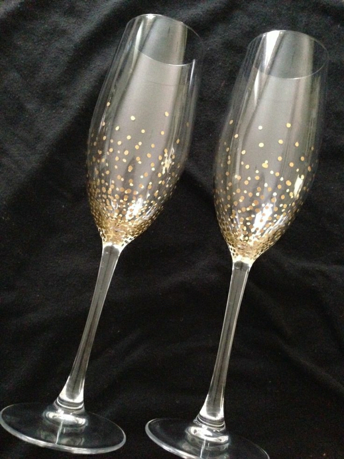 hand-gemalte-Champagner-Gläser