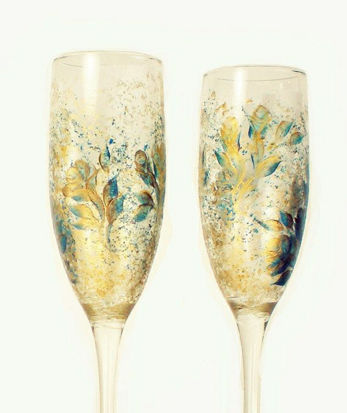 handgemalte-Champagner-Gläser
