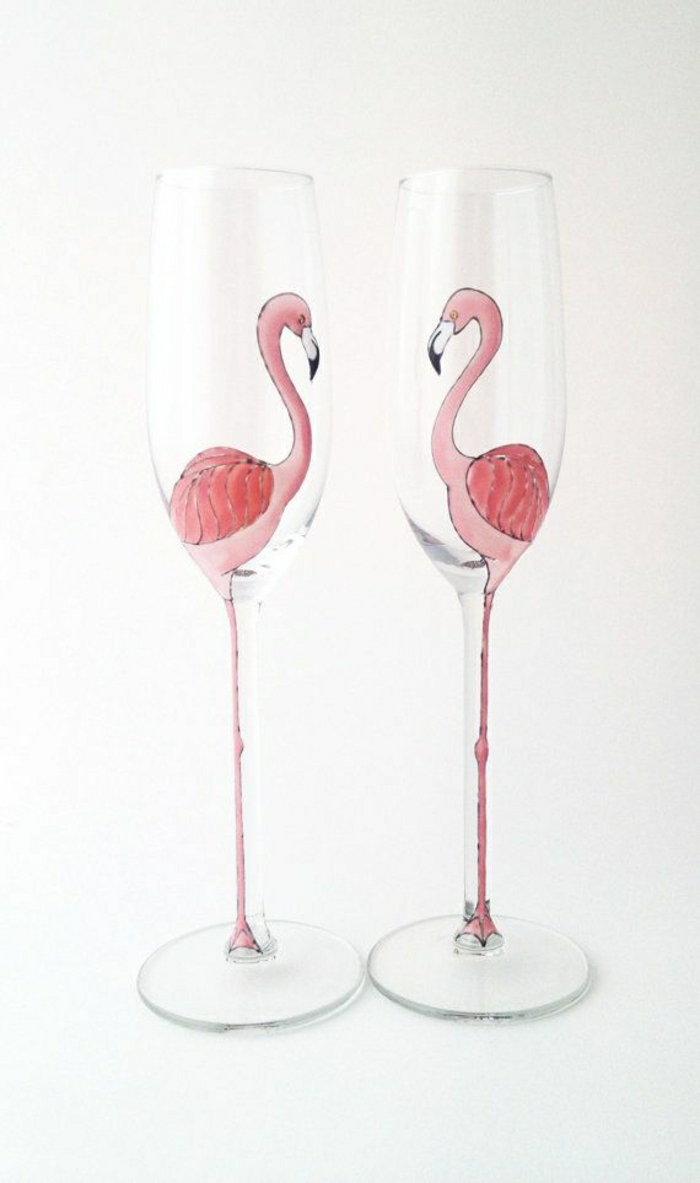 moderne-Sektgläser-Flamingo-Bild