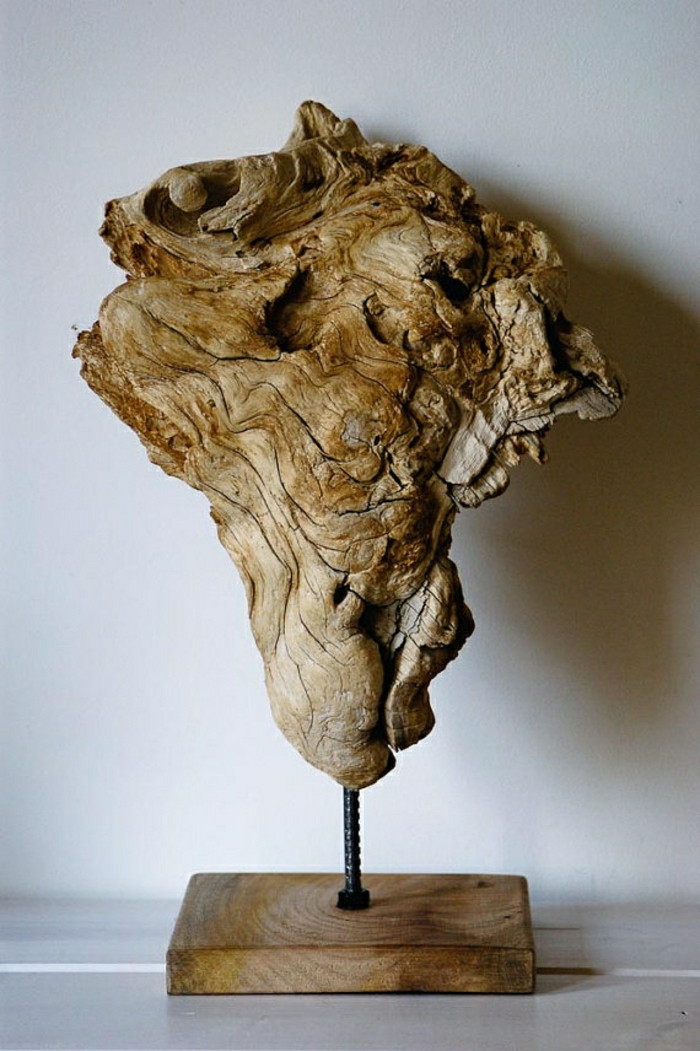 moderne-Skulpturen-Holz-natürliches-Geschöpf