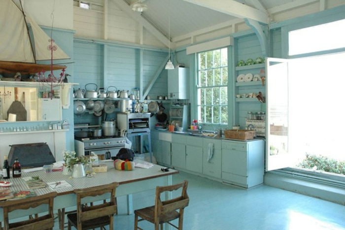 shabby-chic-küche-blaues-interieur