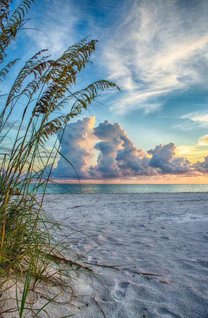 Sonnenuntergang-Strand-Captiva-Insel-Südwesten-Florida