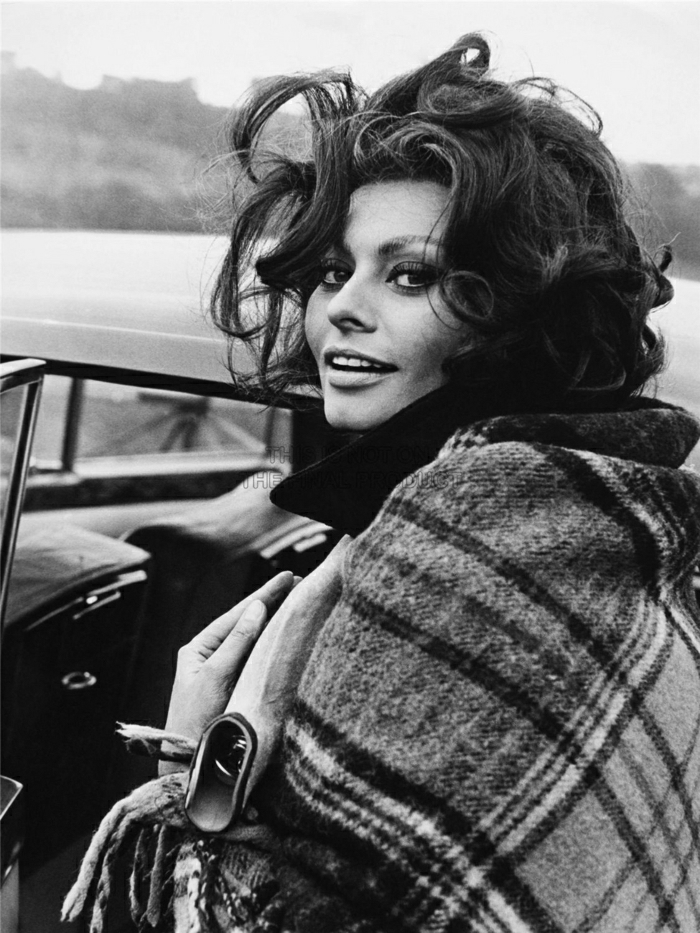Sophia-Loren-Lächeln-retro-Foto