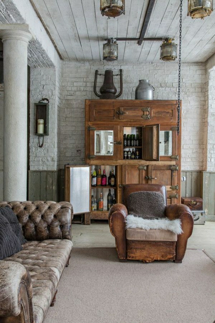 Wohnzimmer-rustikales-Design-Schrank-Sofa-Sessel