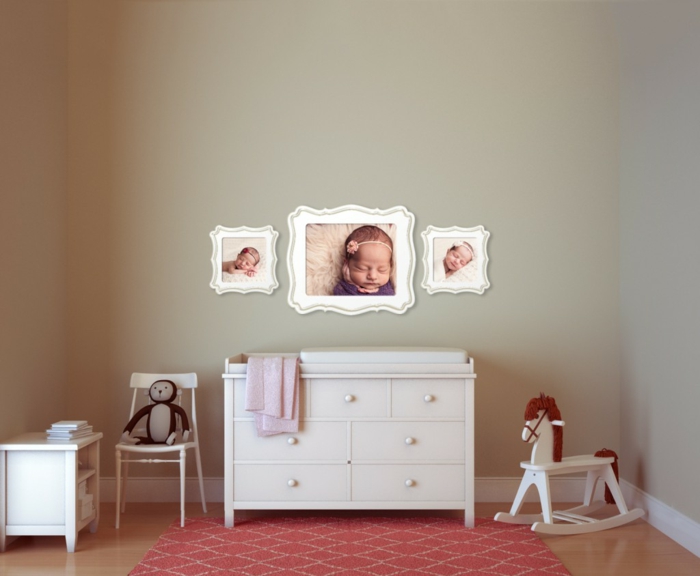 babyzimmer-streichen-helle-farbe-bilder-an-der-wand