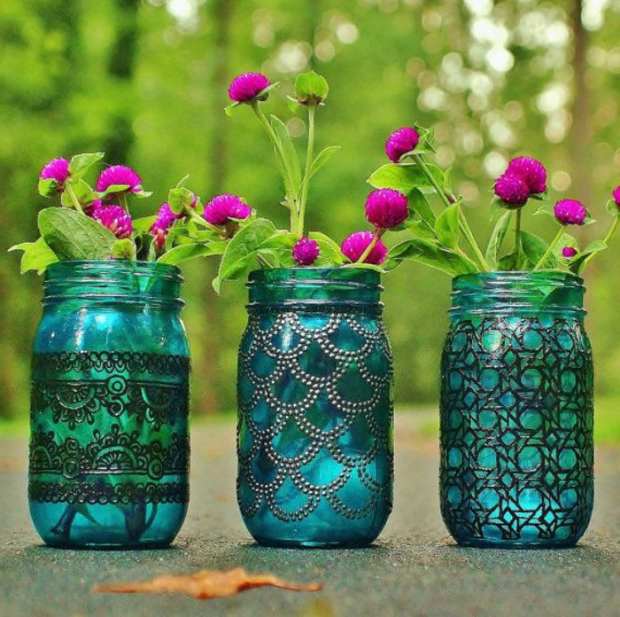 blaues-glas-süße-vasen