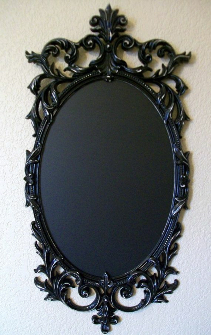 vintage-Rahmen-schwarz-Spiegel-Bild-elegant
