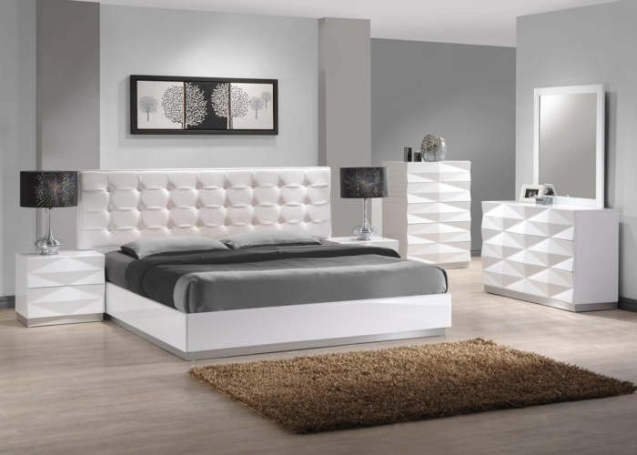 weiße-möbel-moderner-teppich-im-schlafzimmer
