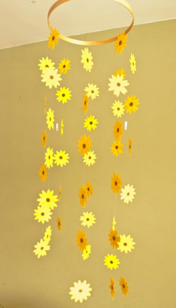 Babyzimmer-Sonnenblumen-Mobile-hängend-originell-frisch