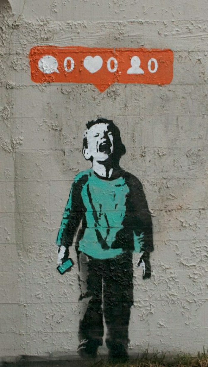 Graffiti-Paris-Straße-Art-Junge-soziales-Thema-Botschaft