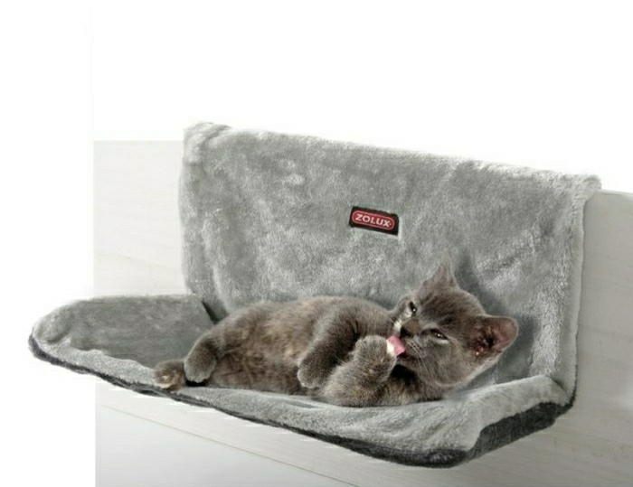 Hängematte-für-Katzen-grau-Plüsch-komfortabel-bequem