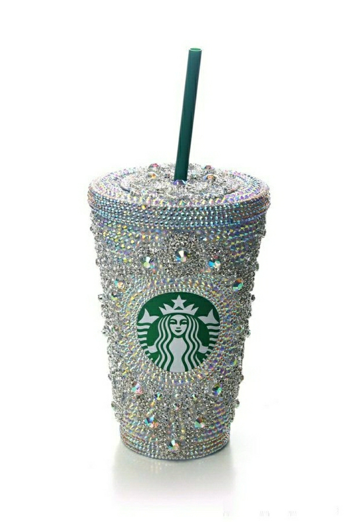 Kaffeebecher-to-go-Starbucks-luxuriöses-Modell-Kristalle-Dekoration