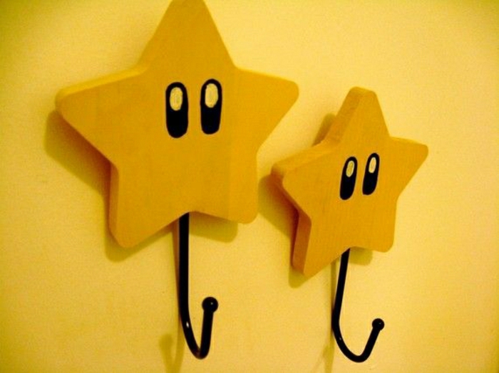 Wandhaken-Super-Mario-Sterne-gelb-süß