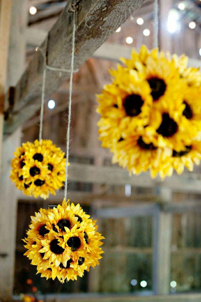 Sonnenblumen-Deko-hängende-Duftkugel-originelle-Idee
