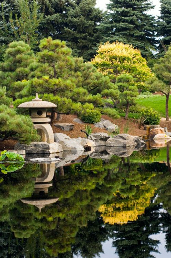 botanischer-Garten-japanisch-asiatisch-See-Steinfiguren