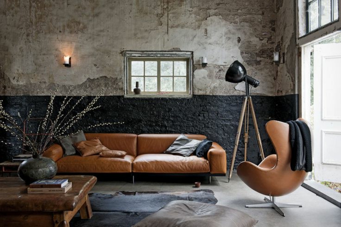 braunes-wohnzimmer-sehr-tolle-möbelstücke