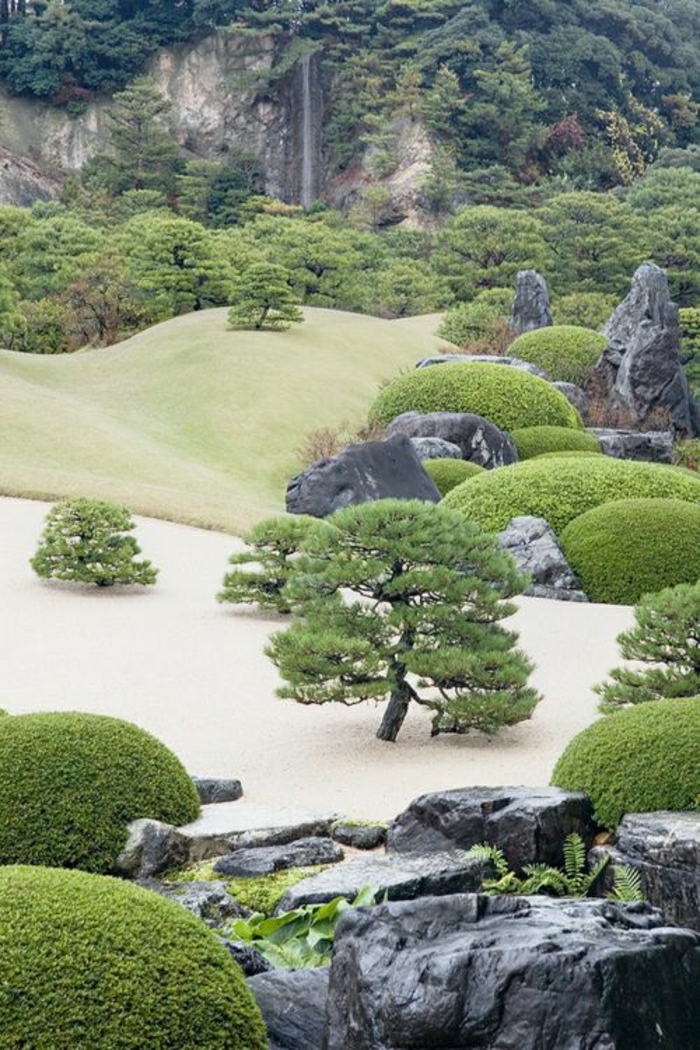 breiter-japanischer-Garten-Zen-Bonsaibäume