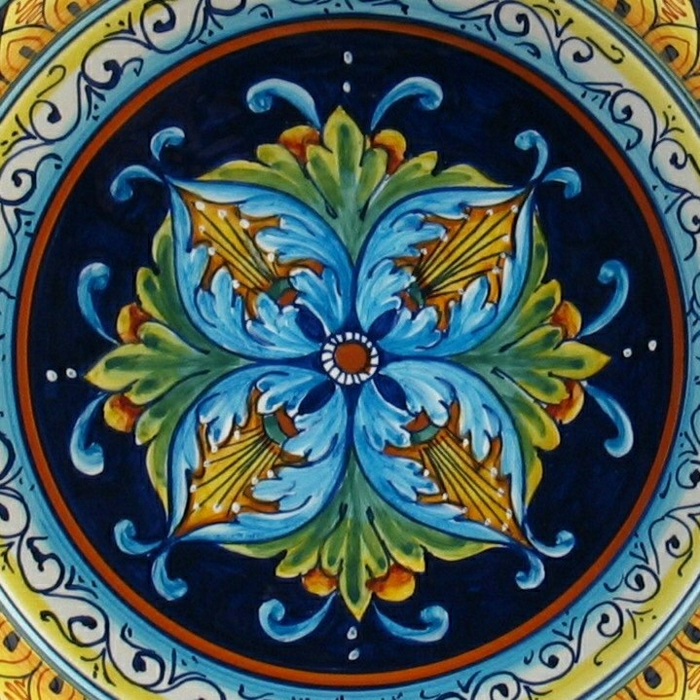 feine-italienische-Keramik-Töpferei-Keramikplatte