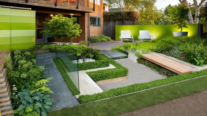 gartengestaltung sichtschutz beispiele garten ideen außenbereich modern gestalen hintergarten