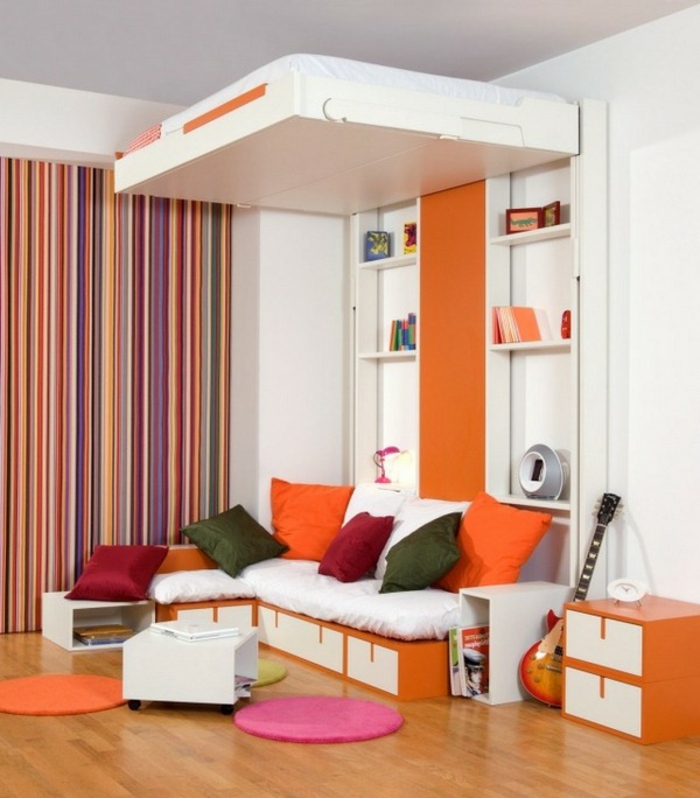 hochbett-für-erwachsene-orange-farben