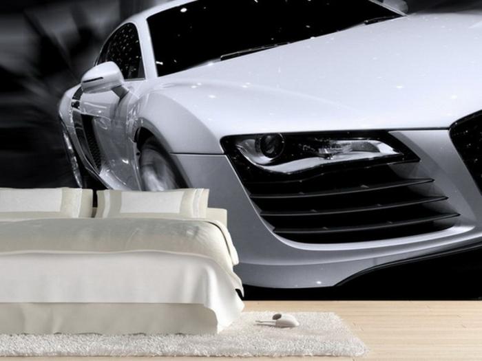 luxus-tapeten-auto-in-weiß