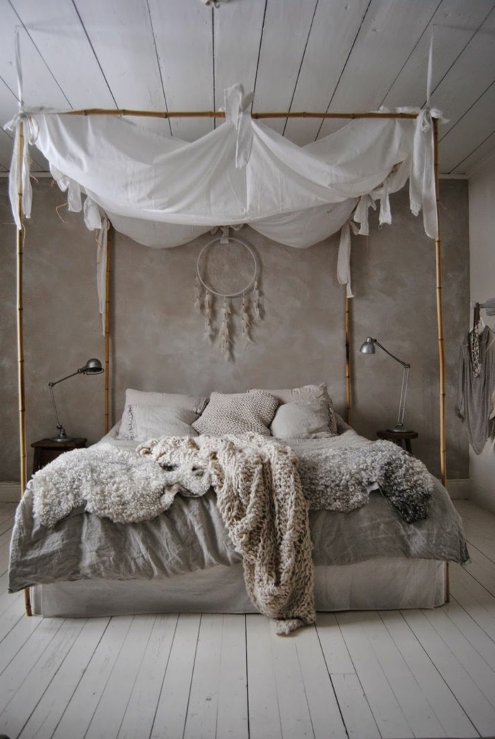 vintage-schlafzimmer-durchsichtige-gardinen