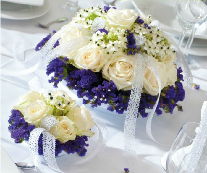 Hochzeit-tischdekoration-weiße-rose