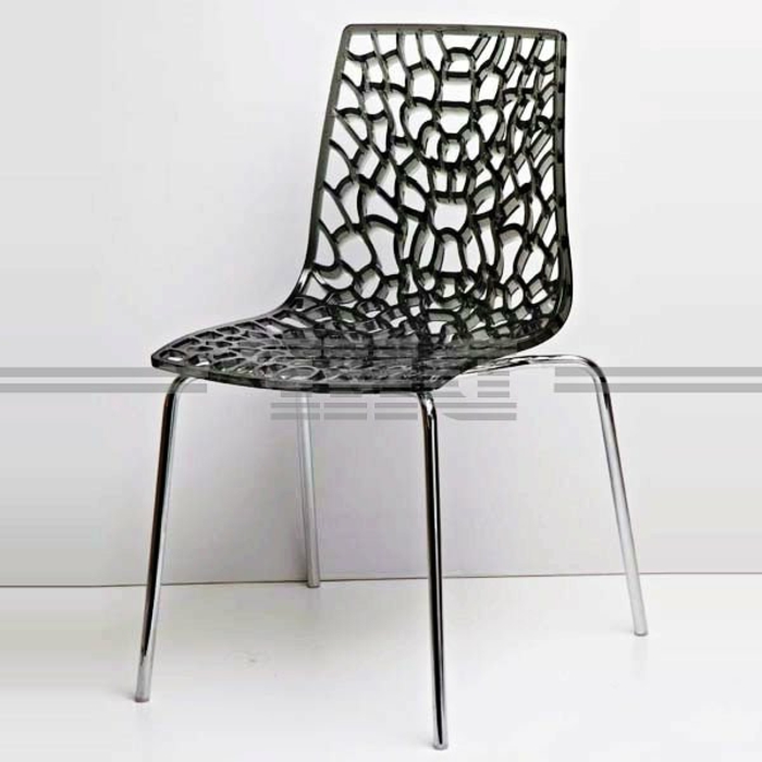 Stuhl-Kunststoff-luxuriöses-Design-schwarz