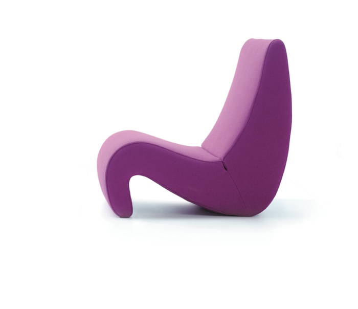 Stuhl-einmaliges-Design-lila-Farbe-bequem
