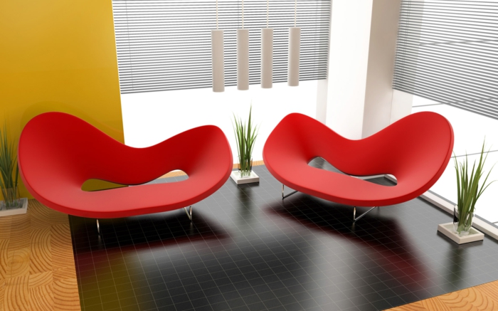 ausgefallene-deko-rote-schöne-stühle