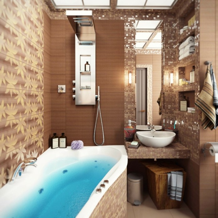 badezimmer-mit-mosaik-braune-schöne-nuancen